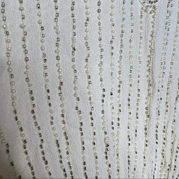 Saylor Shelby Beaded Romper Ivory/Cream Size XS - Picture 10 of 12